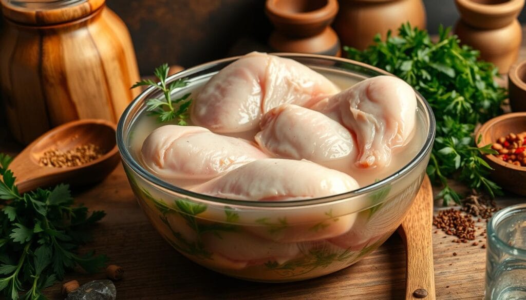 brining chicken,flavored brine