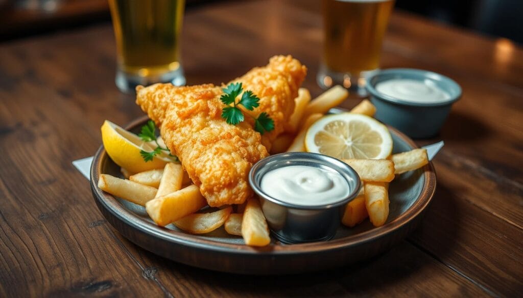 Fish and Chips Serving Suggestion