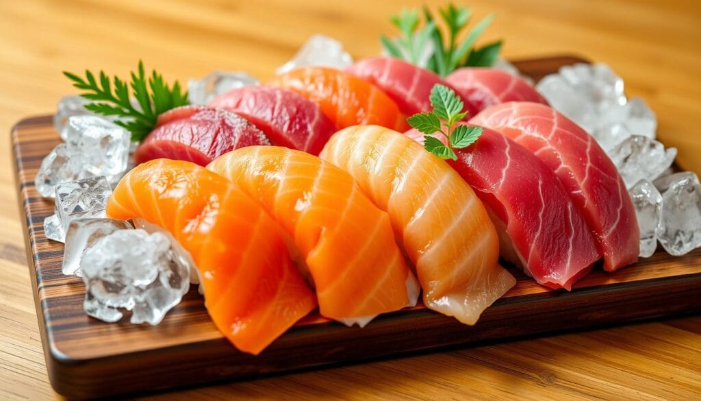 Fresh sushi-grade fish