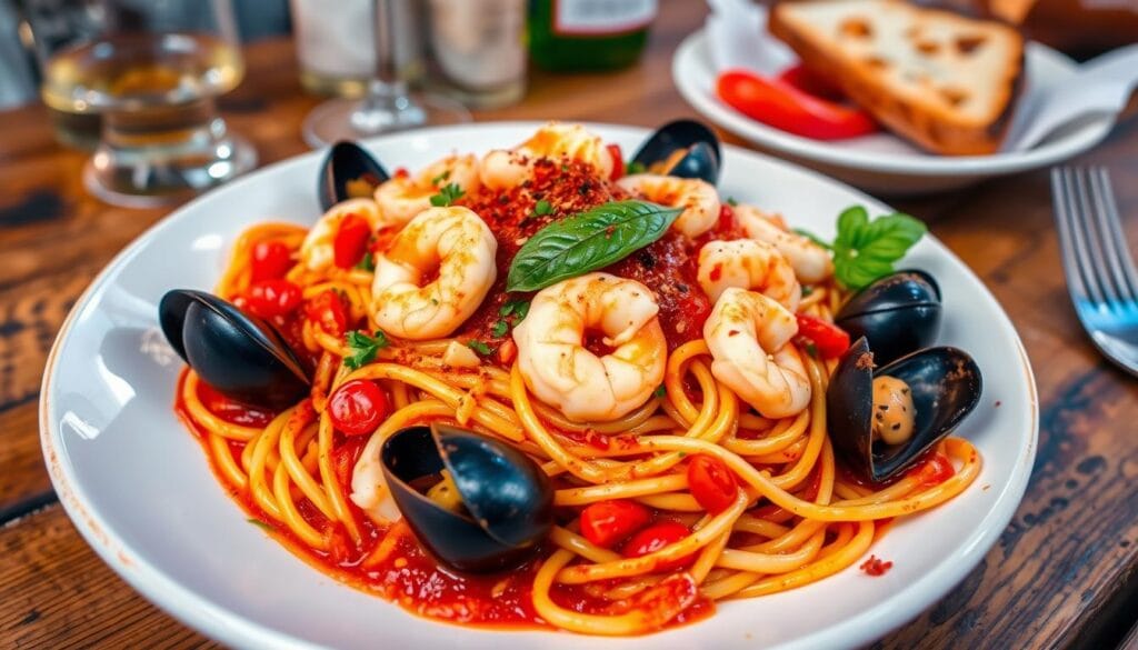 Spicy Seafood Pasta