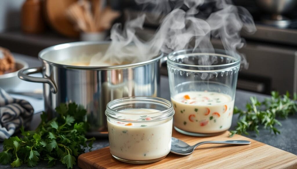 Storing Seafood Chowder