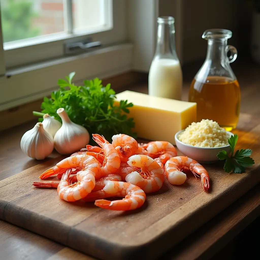 Garlic Shrimp Gratin