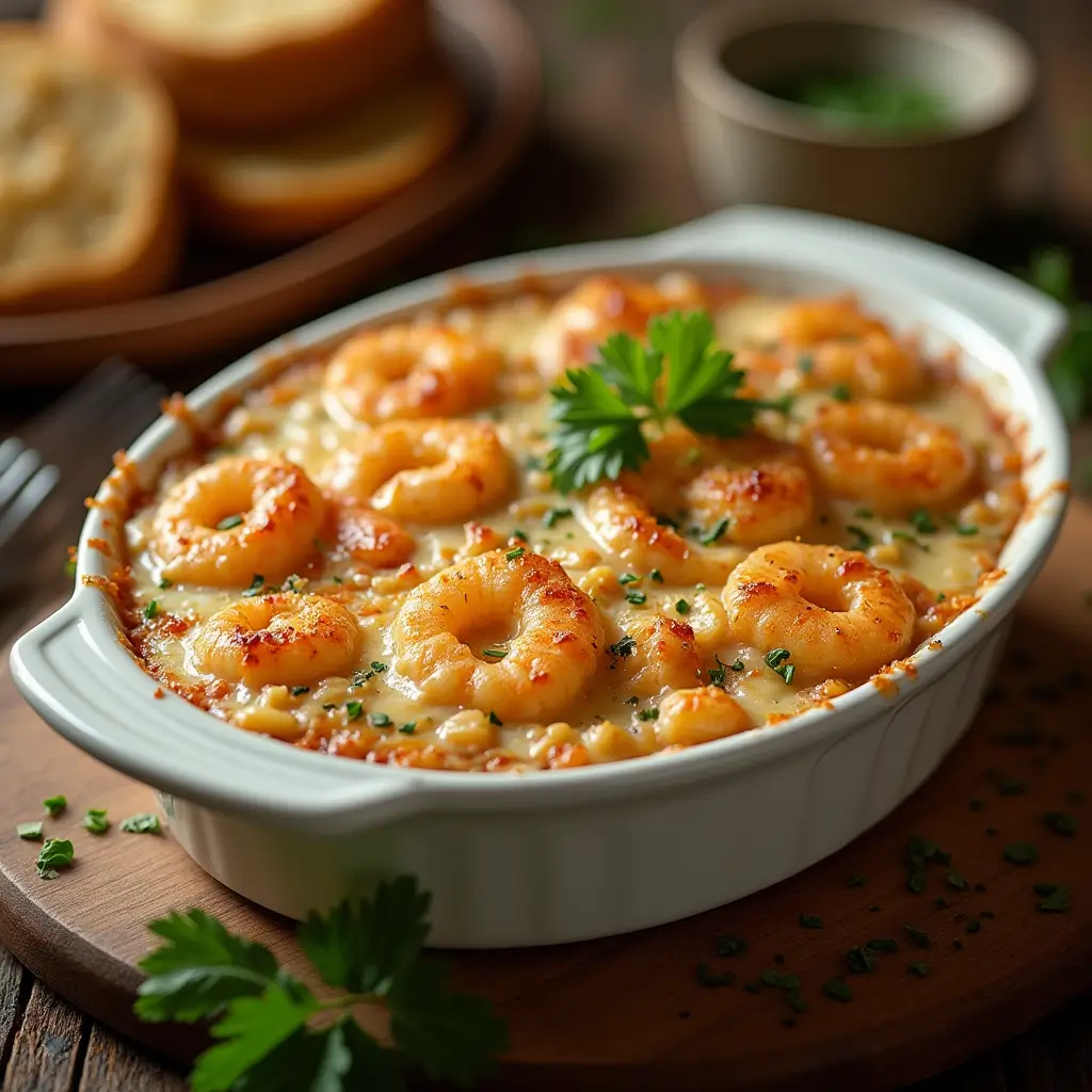 Garlic Shrimp Gratin