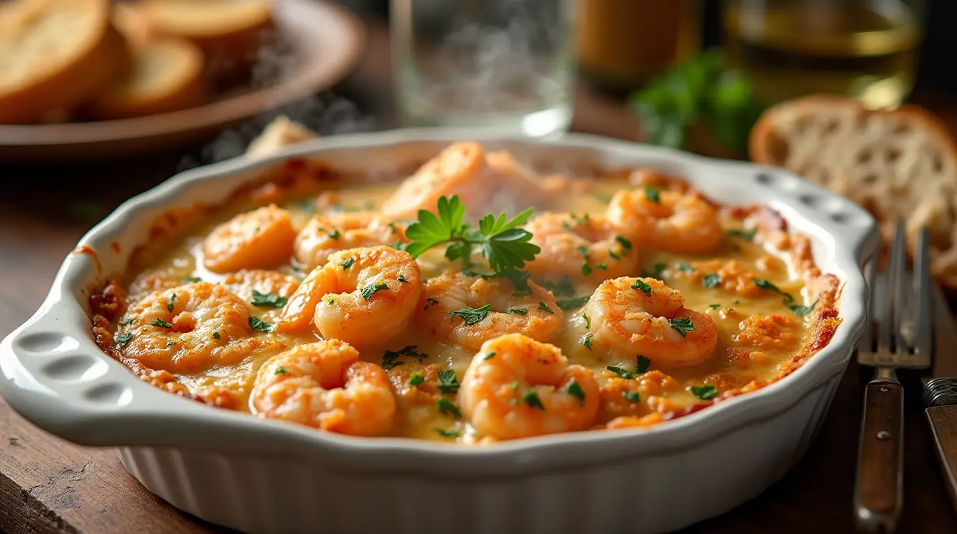 Garlic Shrimp Gratin