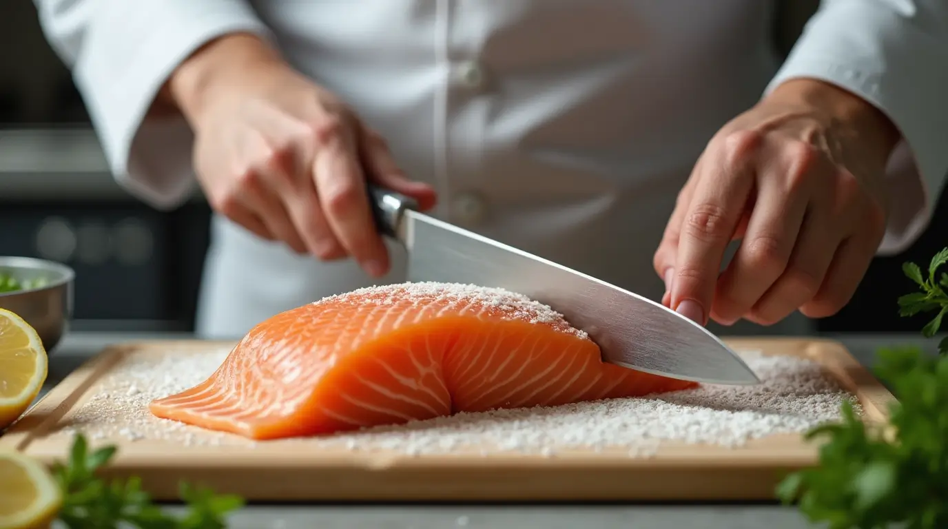 How to get skin off salmon with a sharp knife,Get Skin Off Salmon,Get Skin Off Salmon