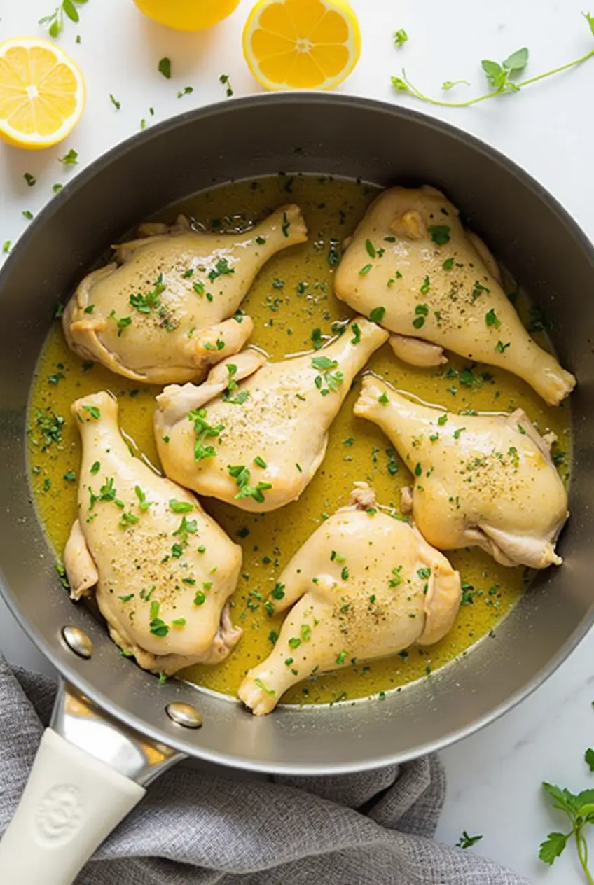 Lemon Herb Chicken cooking  