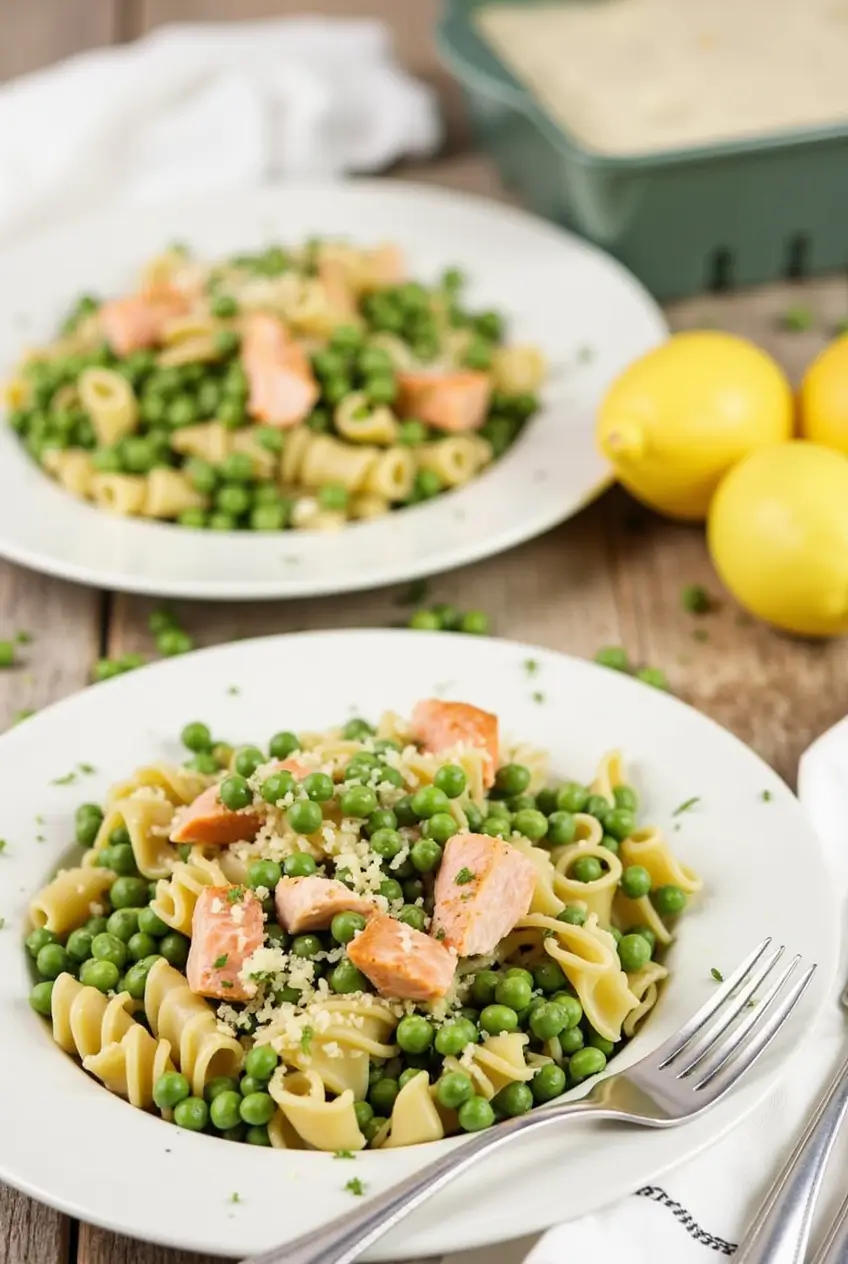 Pasta with Salmon & Peas